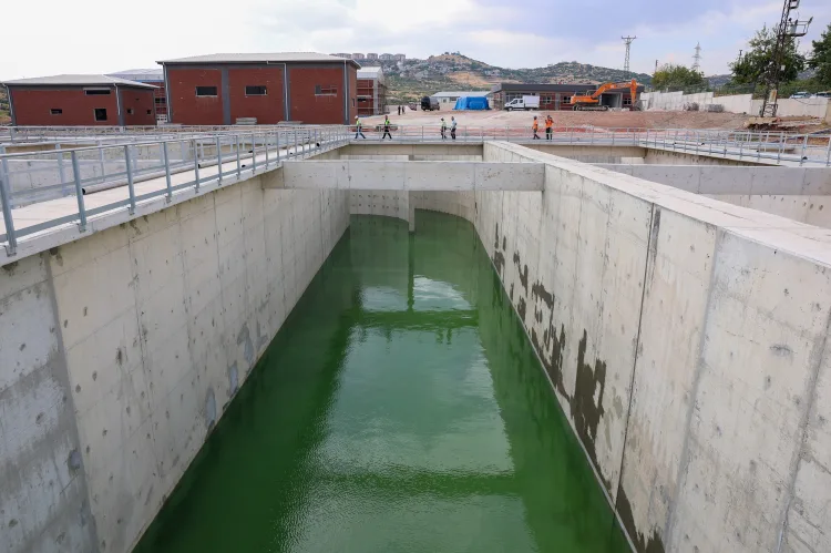 Gaziantep'te Kuzeyşehir Atık Su Arıtma Tesisi inşaat alanına inceleme