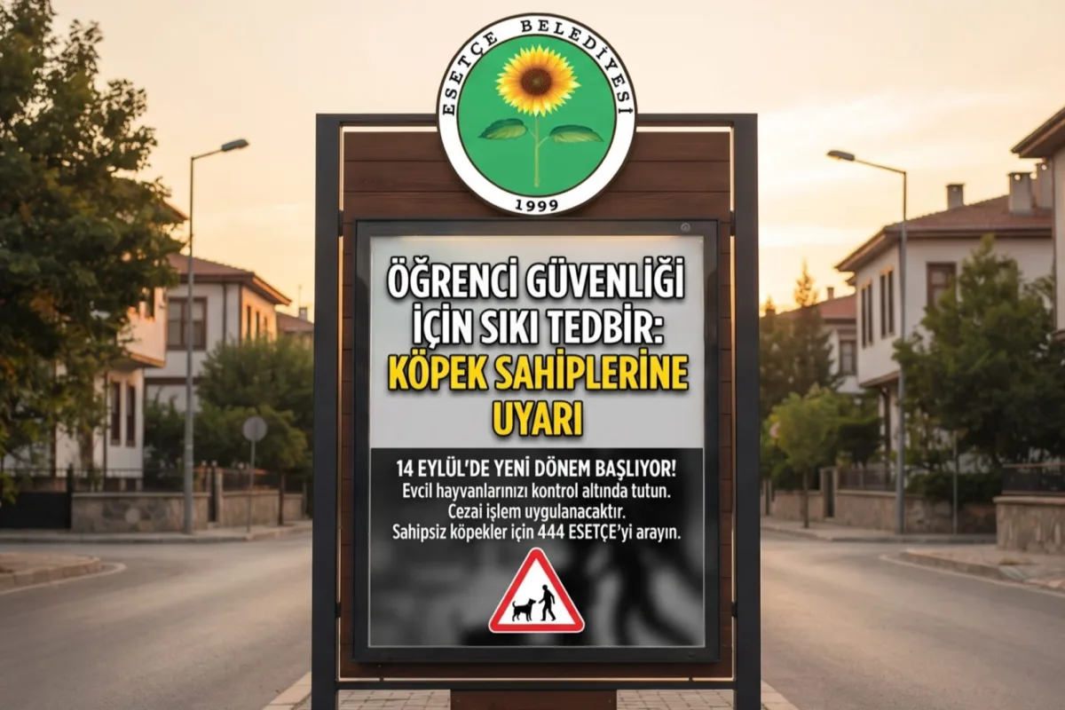 Esetçe Belediyesi Öğrenci Güveni için Köpek Sahipleri Uyardı