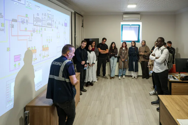 Hekim adaylarından SASKİ'nin Hızırilyas ve Karaman tesislerine yerinde inceleme