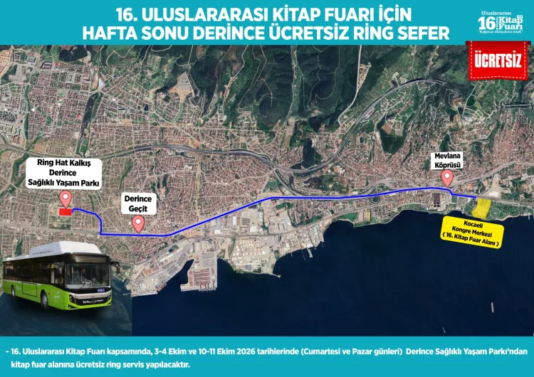 Gebze’den Derince’ye Kitap Fuarı’na ulaşım desteği