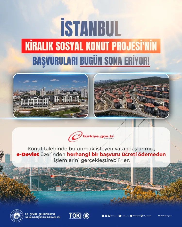 İstanbul Kiralık Sosyal Konut Projesi’nde başvurular için son gün