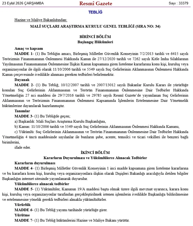 MASAK’tan yeni finansal suç önlemleri: eşikler yükseltildi
