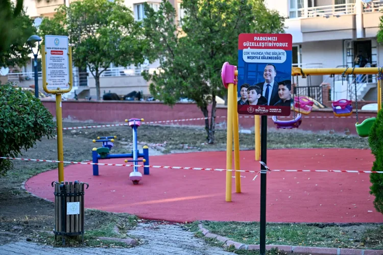 Manisa'dan park ve oyun alanlarına güvenli zemin