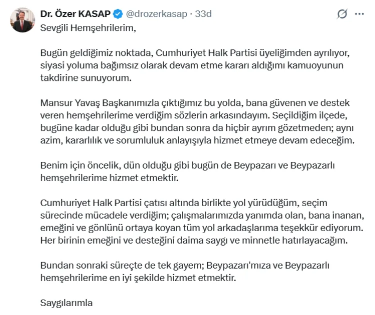 Mansur Yavaş’ın ardından Ankara’da peş peşe istifalar...