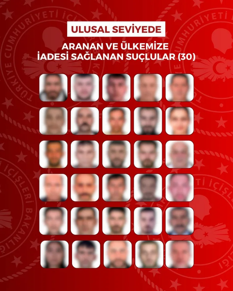 23 ülkeden 63 firari suçlu Türkiye’ye getirildi! En fazla iade Gürcistan'dan