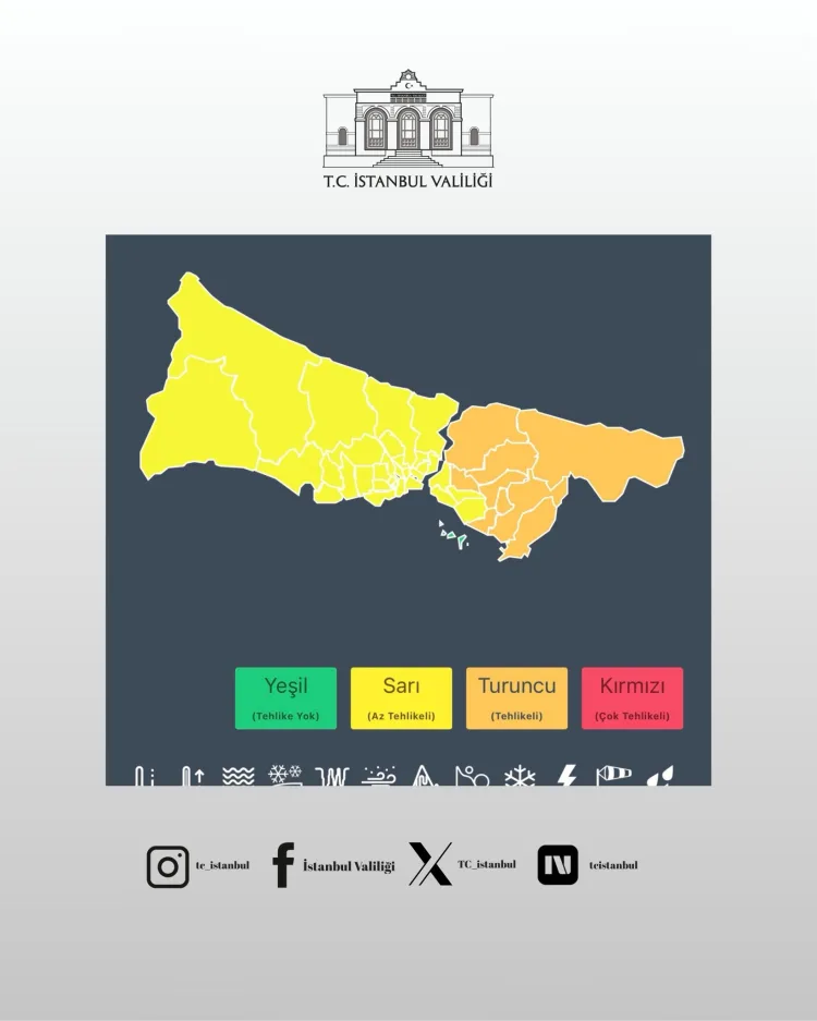 İstanbul için fırtına ve sağanak alarmı! Valilik uyardı