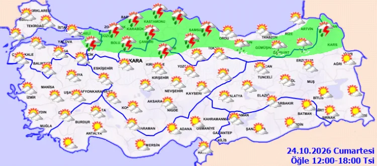 Yurtta bugün hava nasıl olacak? Karadeniz'e şiddetli yağış uyarısı