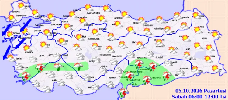 Yurt genelinde serin ve yağışlı hava etkili olacak