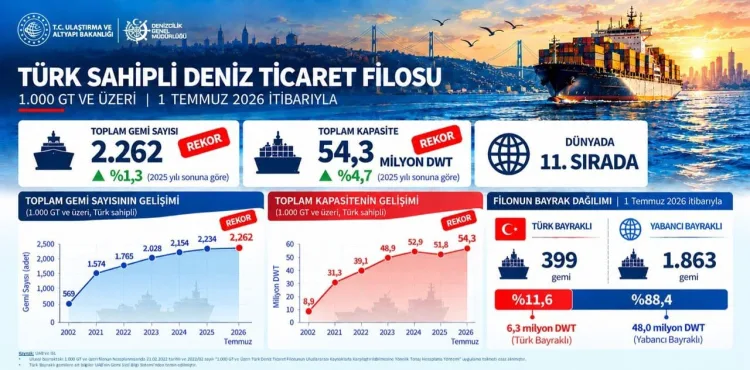 Türk deniz ticaret filosu rekor kırdı! Dünya sıralamasında 11. sıradayız