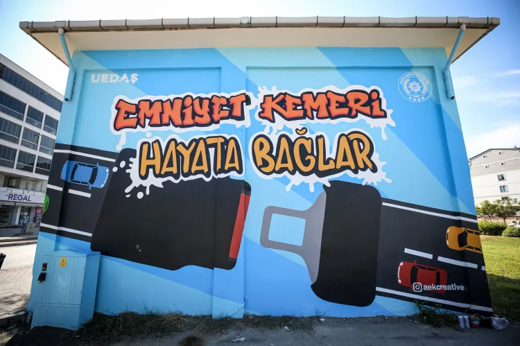 UEDAŞ, 'emniyet kemeri' mesajını trafolara taşıdı