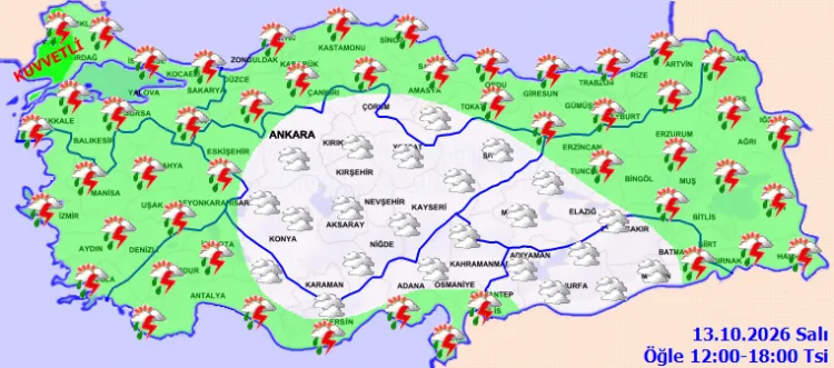 Meteoroloji’den kuvvetli yağış uyarısı! Birçok bölgede sağanak bekleniyor