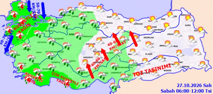 Kuvvetli yağış ve fırtına alarmı! Meteoroloji'den çok sayıda il için uyarı