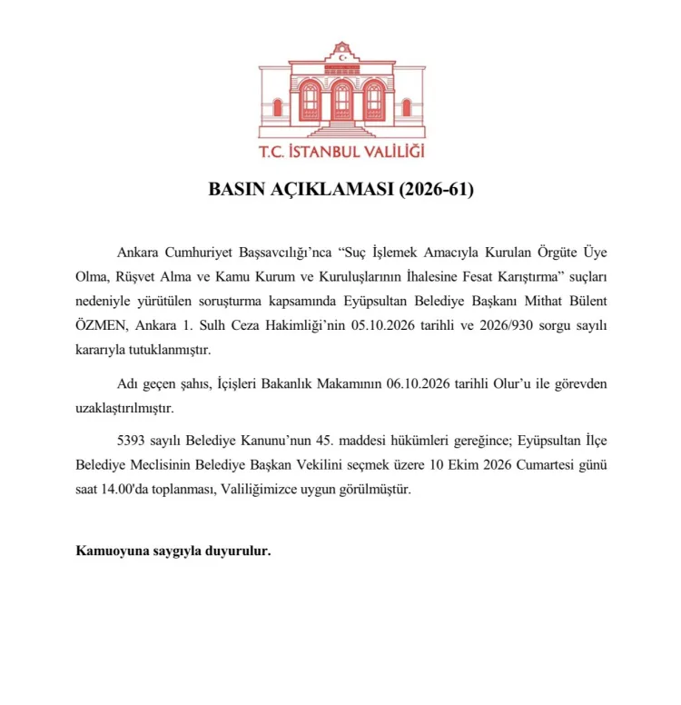 İstanbul’da görevden uzaklaştırıldılar! Eyüpsultan ve Ataşehir'de seçim tarihi belli oldu