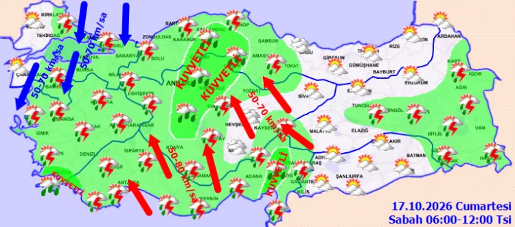 Meteoroloji’den çok sayıda il için kritik uyarı! Sağanak, fırtına ve kar bekleniyor!