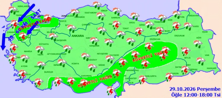Meteoroloji’den peş peşe uyarılar! Şiddetli yağış ve kuvvetli rüzgar etkili olacak