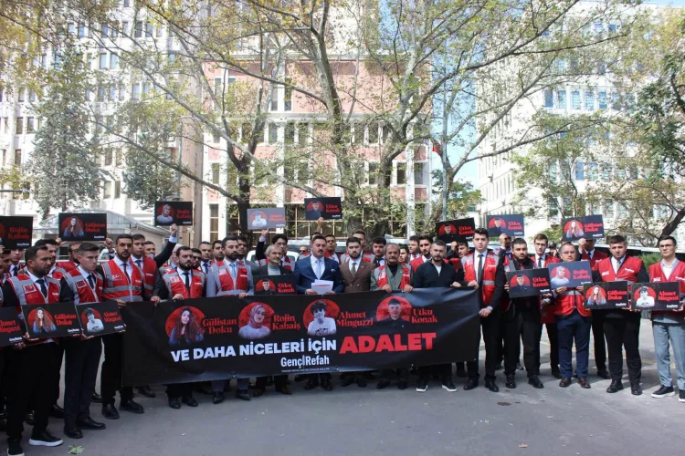 Yeniden Refah Gençlik Kolları’ndan Adalet Bakanlığı önünde “adalet” çağrısı
