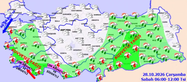 Meteoroloji’den kritik uyarı! Birçok ilde kuvvetli yağış ve fırtına bekleniyor