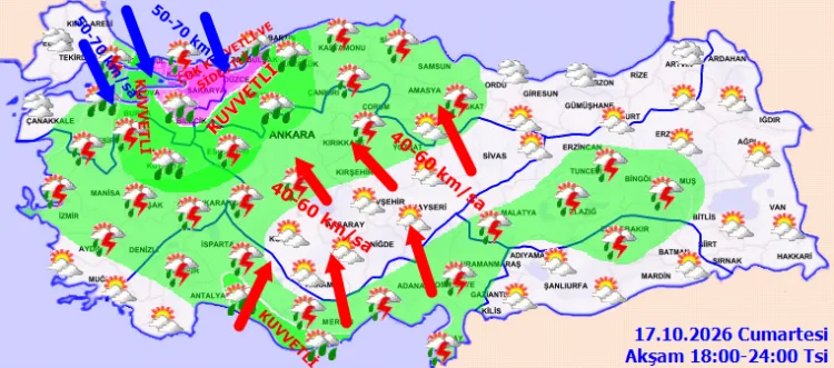 Meteoroloji’den çok sayıda il için kritik uyarı! Sağanak, fırtına ve kar bekleniyor!