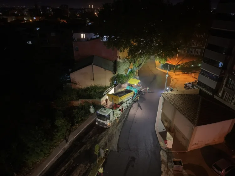 Bursa'da Büyükşehir ekiplerinden ulaşımda gece mesaisi
